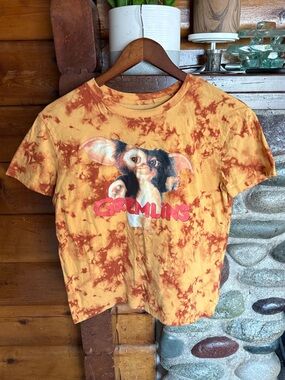 2/$35 Gremlins Gizmo Tie Dye Graphic Tee Y2K Retro Movie Shirt